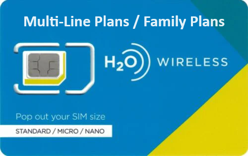 H2O Wireless Unlimited Multi-Line Plans (Family Plans)