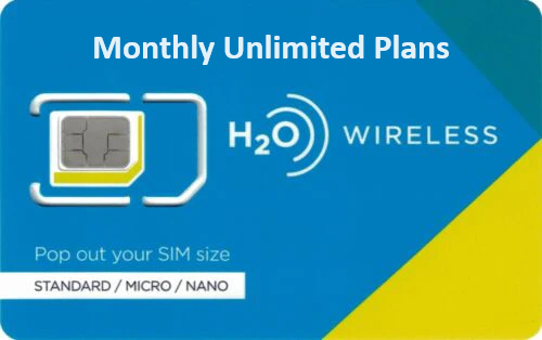 H2O Wireless Unlimited Month Plans