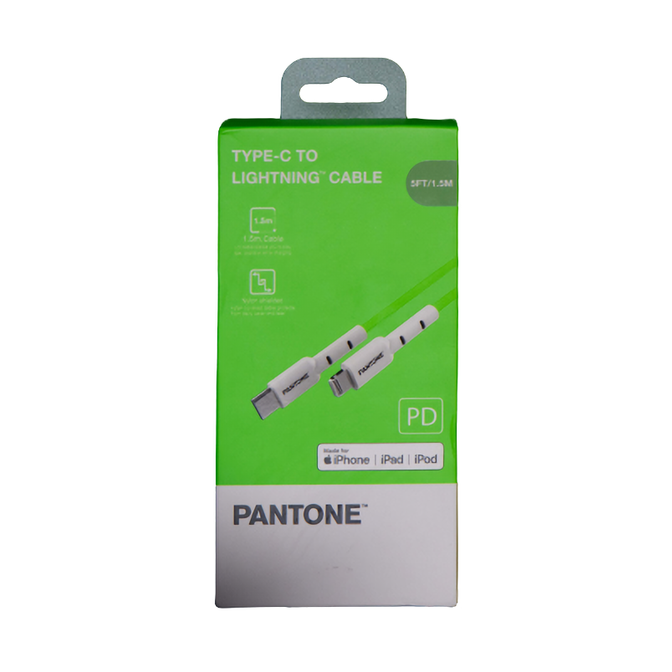 Pantone Type-C to Lightning Cable (5FT)
